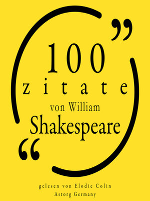 cover image of 100 Zitate von William Shakespeare